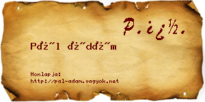 Pál Ádám névjegykártya